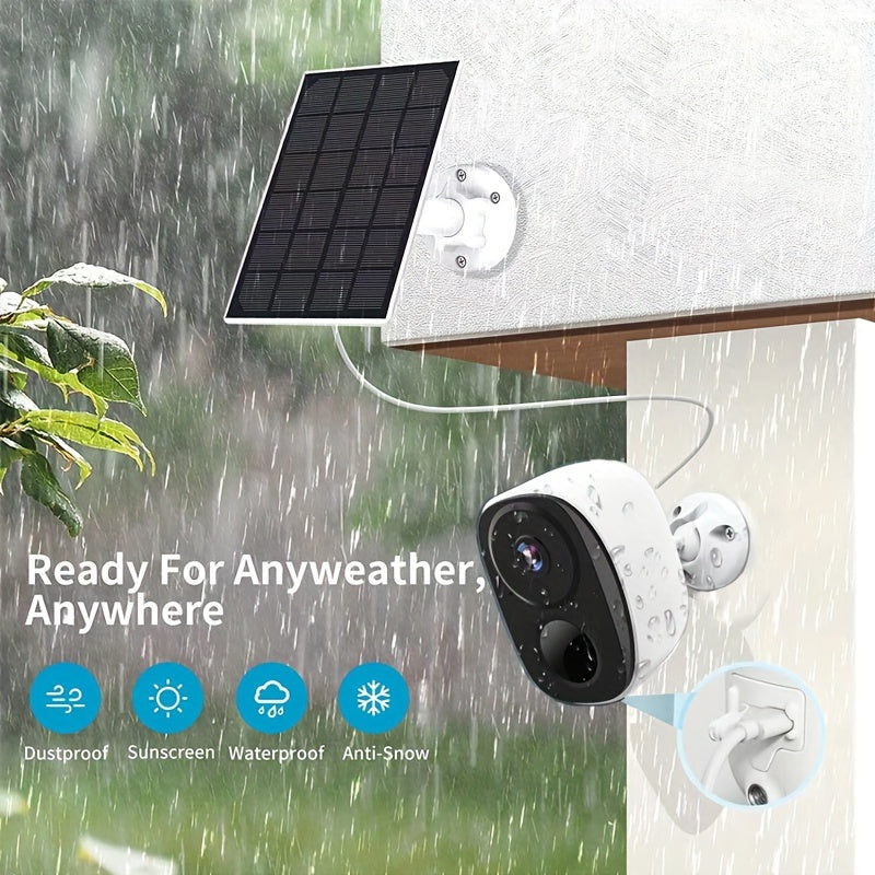 Solar Powered Security Camera with Spotlight