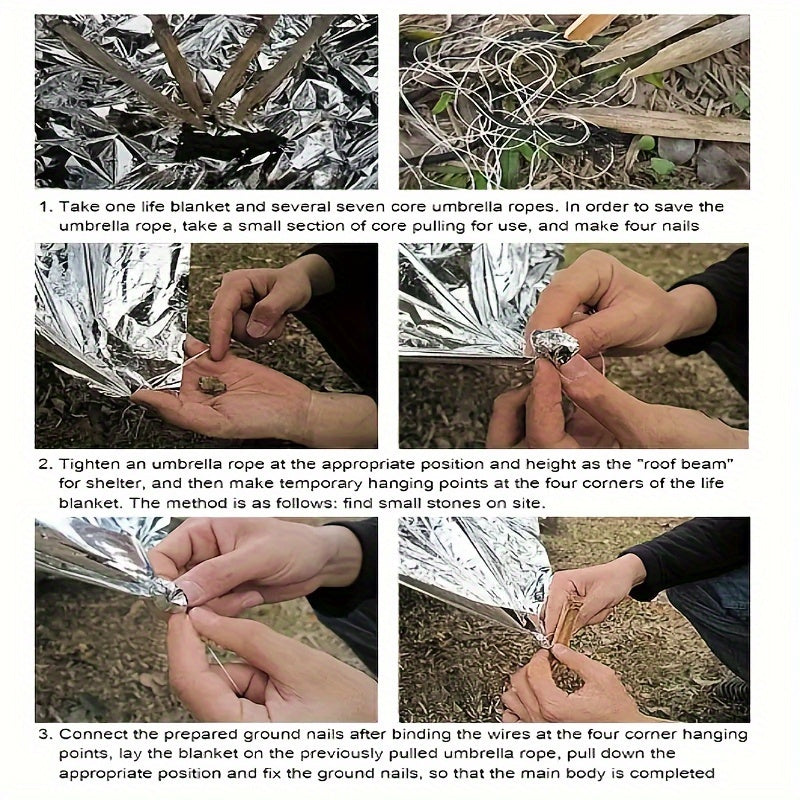 4-Pack Emergency Thermal Blankets