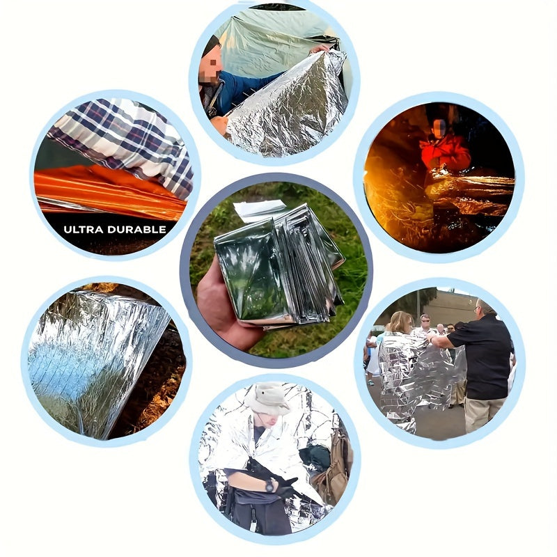 4-Pack Emergency Thermal Blankets
