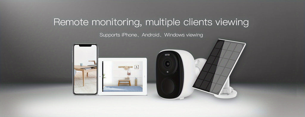 Solar Powered Security Camera with Spotlight