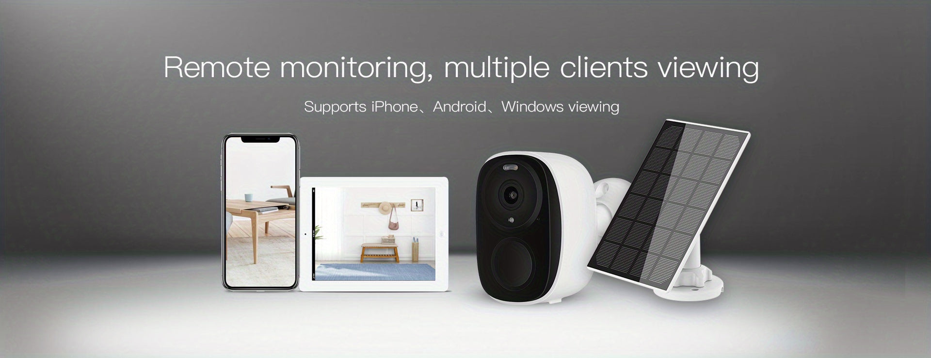 Solar Powered Security Camera with Spotlight