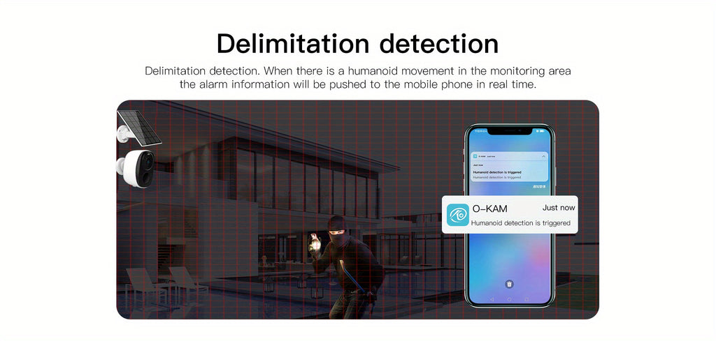Solar Powered Security Camera with Spotlight