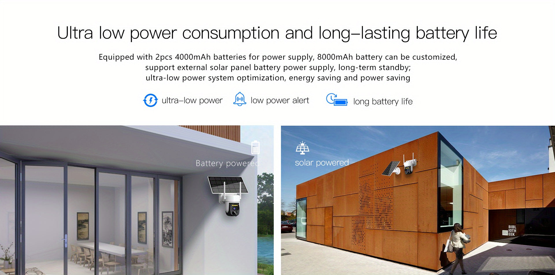 Solar Powered Security Camera with Wireless