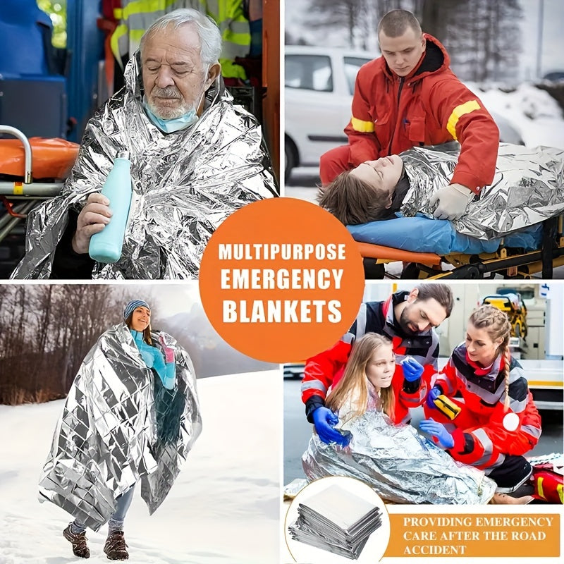 4-Pack Emergency Thermal Blankets