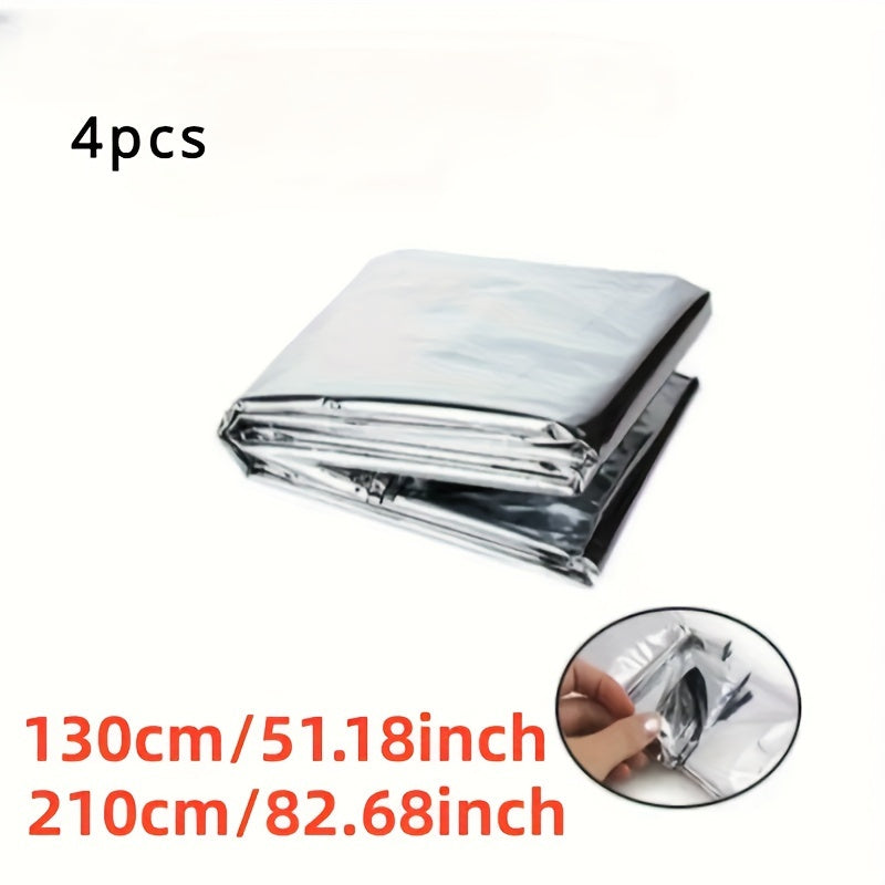 4-Pack Emergency Thermal Blankets