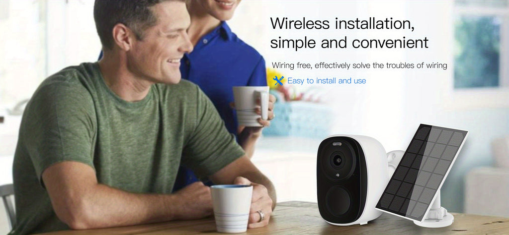 Solar Powered Security Camera with Spotlight